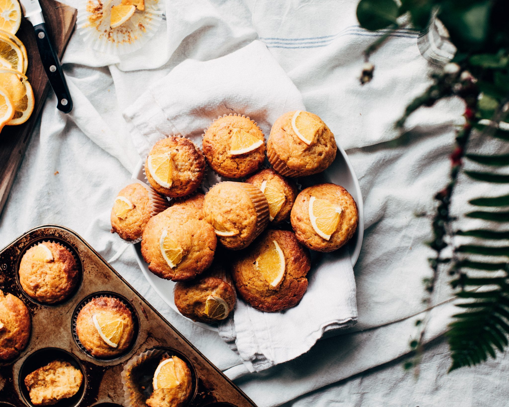 orange CBD muffins