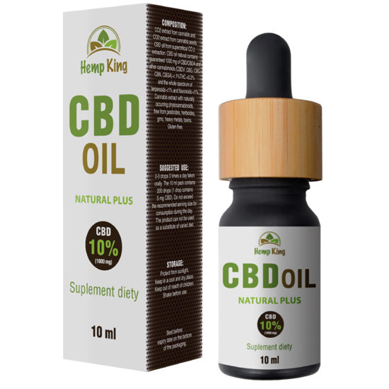 CBD Oil Natural Plus 10%, Hemp King 10ml