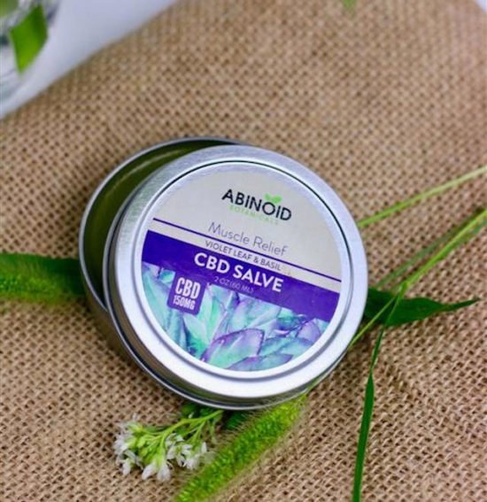 Violet Leaf and Basil CBD Salve by Abinoid Botanicals,, 150mg